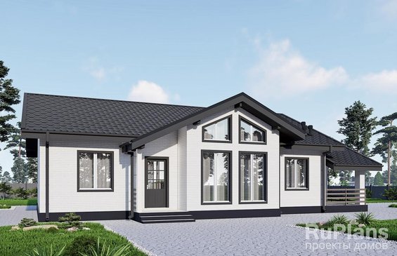 Rg6511 - Одноэтажный дом с двумя санузлами и вторым светом.