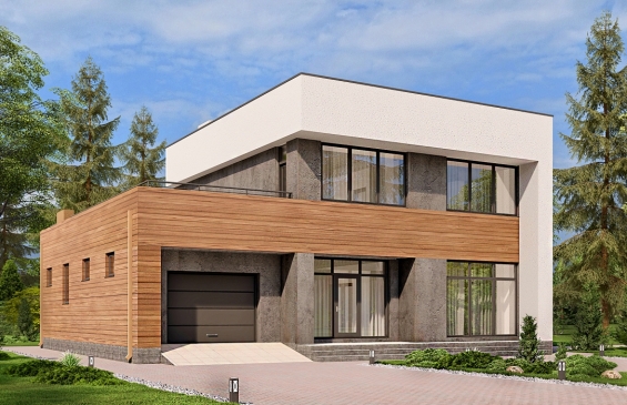 Rg6578 - Двухэтажный дом с тремя спальнями, террасой и гаражом